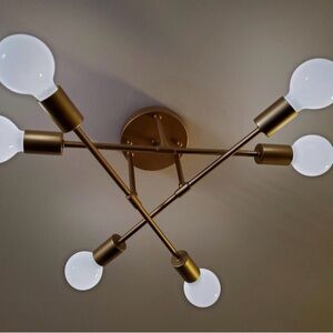 Modern Gold Ceiling Light Fixture